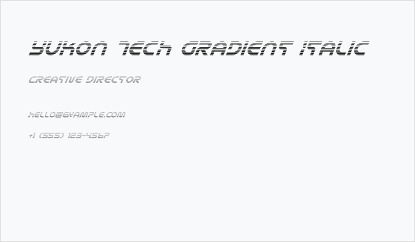 Yukon Tech Gradient Italic Business Card