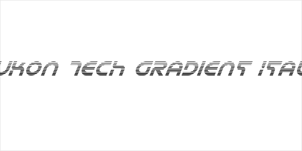 Yukon Tech Gradient Italic Logo