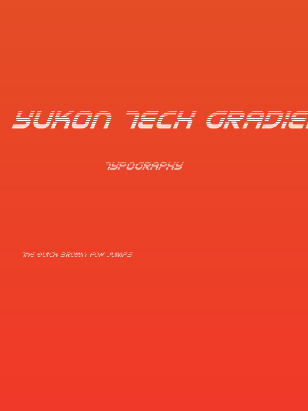 Yukon Tech Gradient Italic Poster