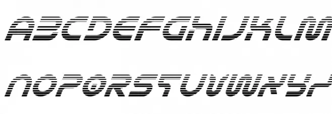 Yukon Tech Gradient Italic फ़ॉन्ट लोअरकेस