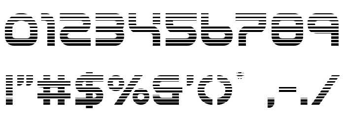 Yukon Tech Gradient Font OTHER CHARS