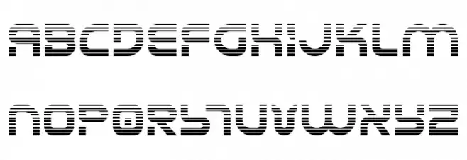 Yukon Tech Gradient フォント 大文字