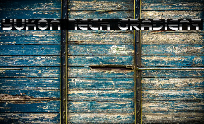 Yukon Tech Gradient Font examples
