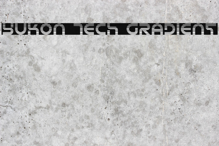 Yukon Tech Gradient Font examples