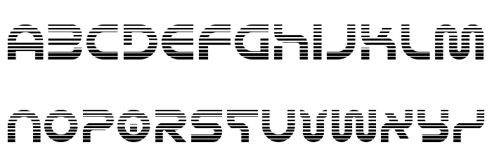 Yukon Tech Gradient Font LOWERCASE