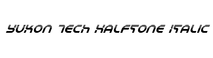 Yukon Tech Halftone Italic  免费字体下载