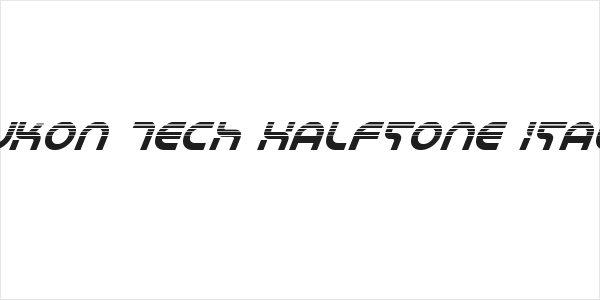 Yukon Tech Halftone Italic Logo