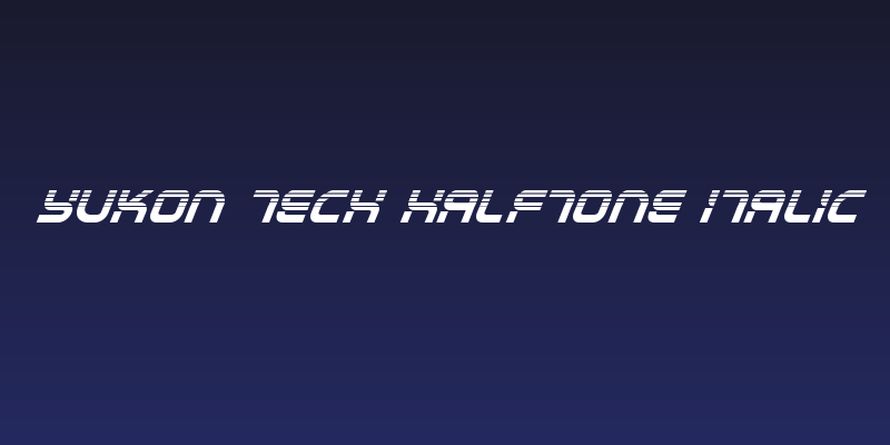 Yukon Tech Halftone Italic Social Header