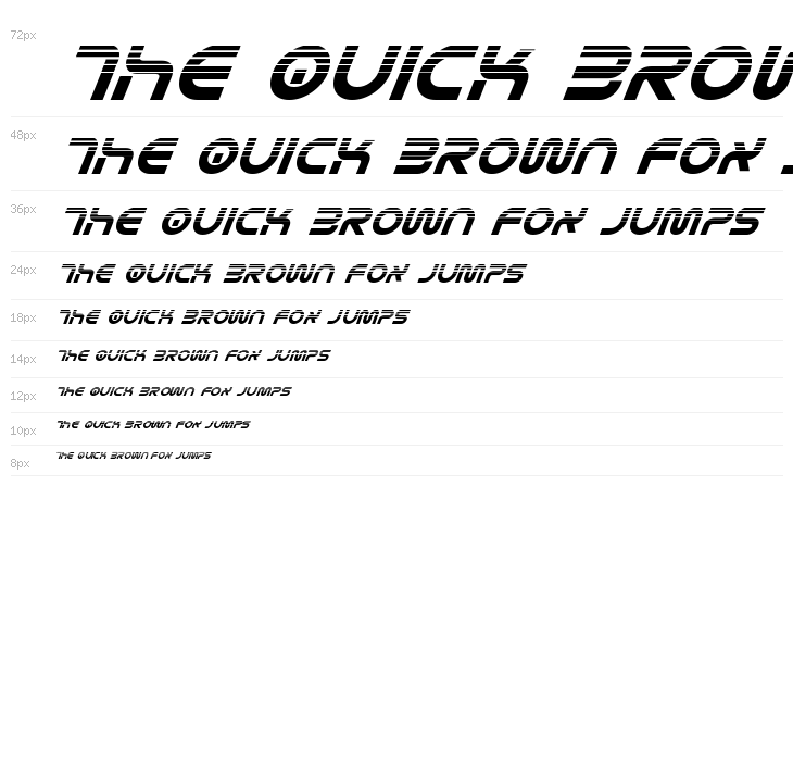 Yukon Tech Halftone Italic Waterfall