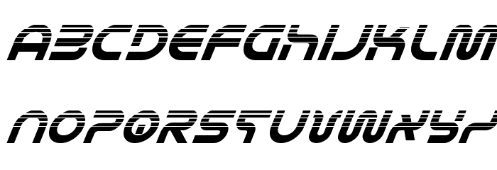 Yukon Tech Halftone Italic Font LOWERCASE