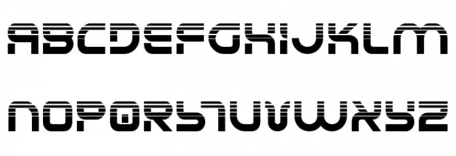 Yukon Tech Halftone Schriftart Groß