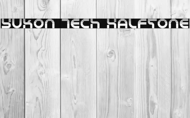 Yukon Tech Halftone Font examples