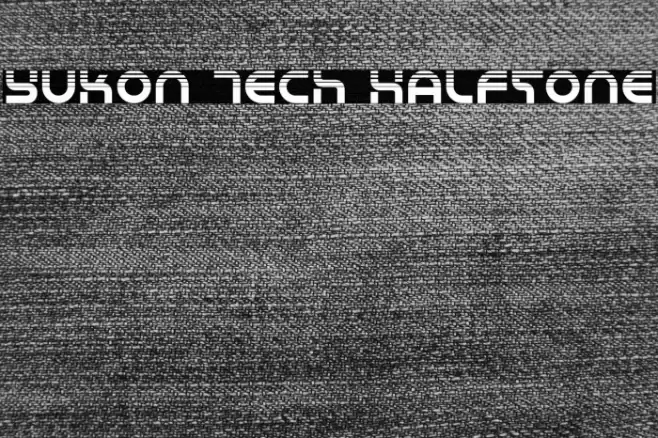 Yukon Tech Halftone Font examples
