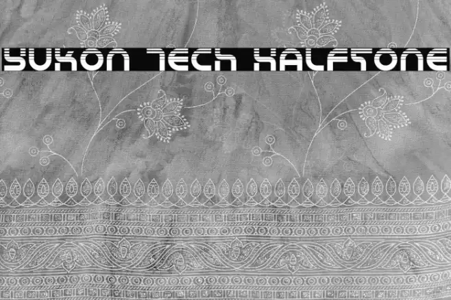 Yukon Tech Halftone Font examples