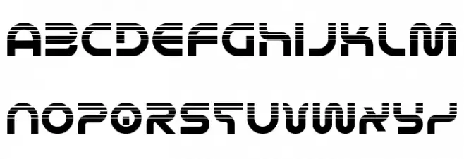 Yukon Tech Halftone Schriftart Kleinbuchstaben