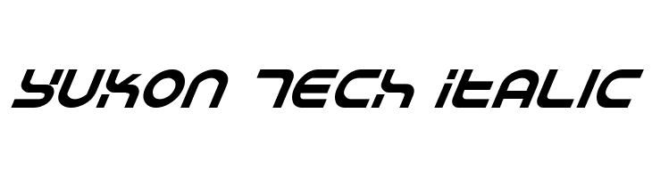 Yukon Tech Italic  Free Fonts Download
