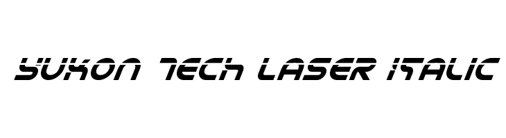 Yukon Tech Laser Italic  Frei Schriftart Herunterladen