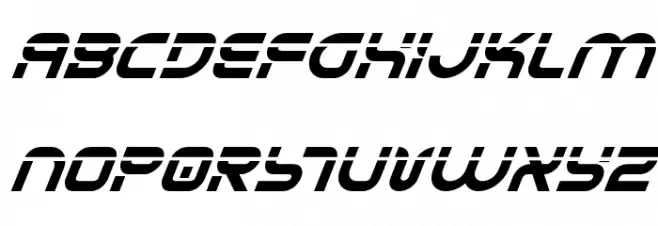 Yukon Tech Laser Italic Polices MAJUSCULES