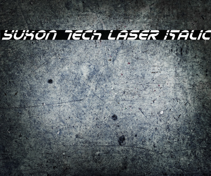 Yukon Tech Laser Italic Font examples