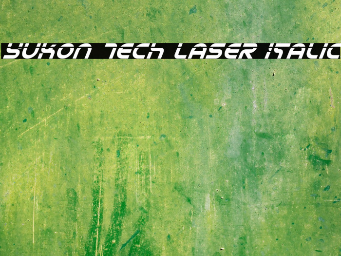 Yukon Tech Laser Italic Font examples
