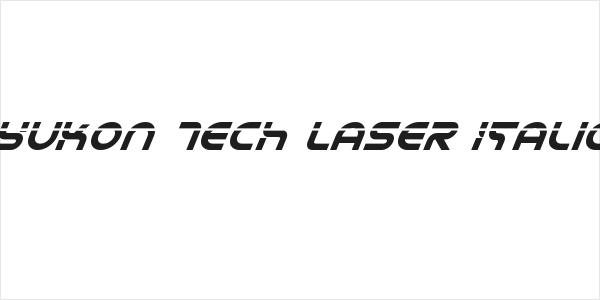 Yukon Tech Laser Italic Logo