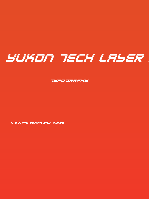 Yukon Tech Laser Italic Poster