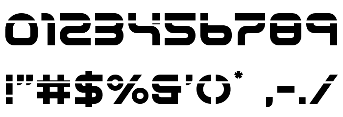 Yukon Tech Laser Font OTHER CHARS