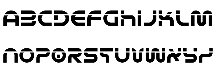 Yukon Tech Laser Font LOWERCASE