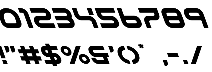 Yukon Tech Leftalic Font OTHER CHARS