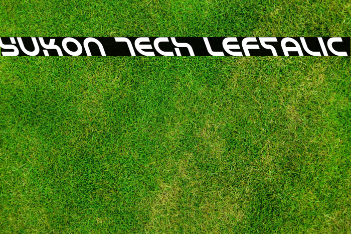 Yukon Tech Leftalic Font examples