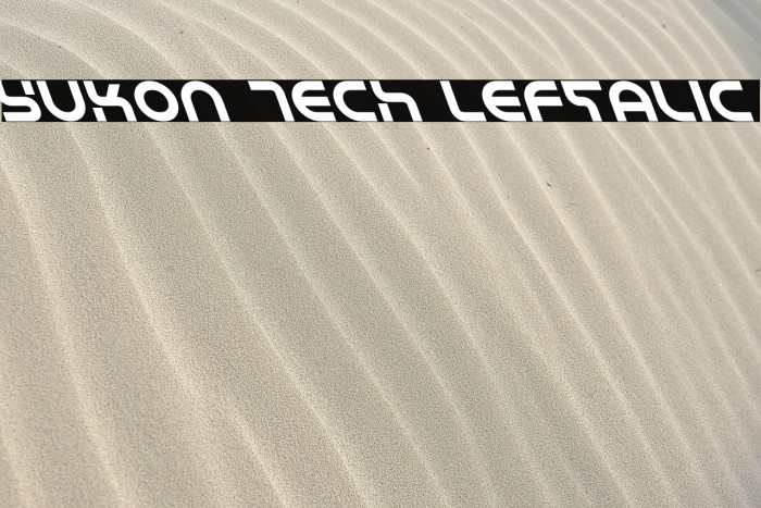 Yukon Tech Leftalic Font examples