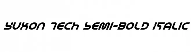 Yukon Tech Semi-Bold Italic  font caratteri gratis