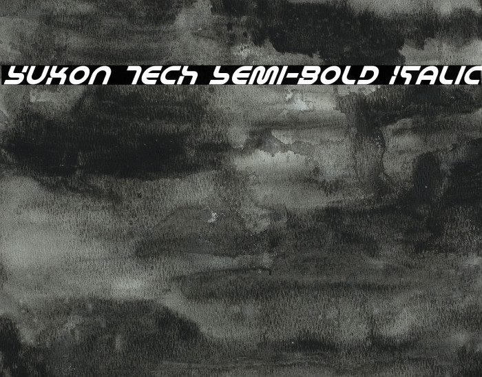 Yukon Tech Semi-Bold Italic Example 1