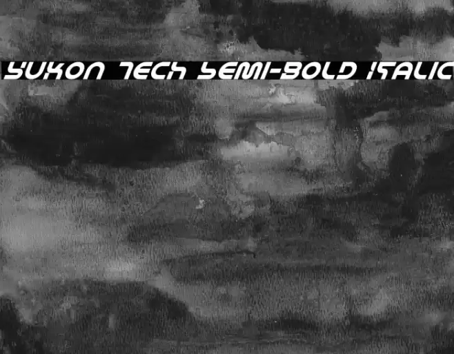 Yukon Tech Semi-Bold Italic Font examples