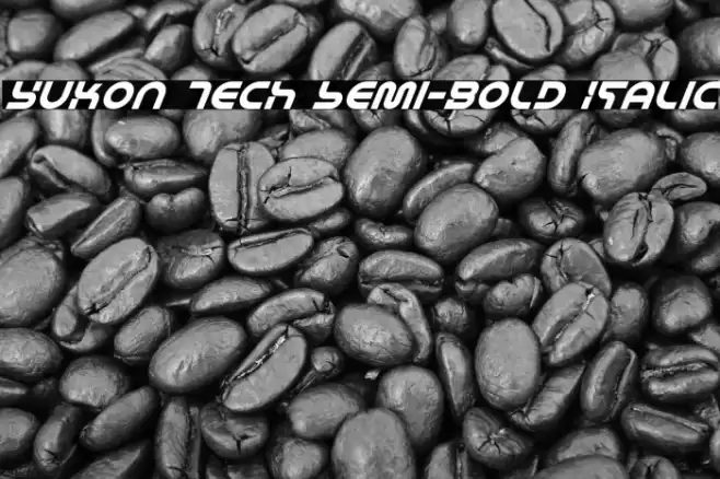 Yukon Tech Semi-Bold Italic Font examples