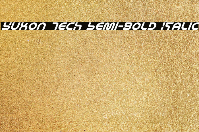 Yukon Tech Semi-Bold Italic Example 3