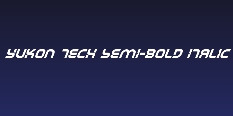 Yukon Tech Semi-Bold Italic Social Header