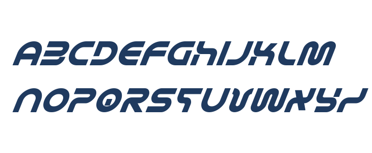 Yukon Tech Semi-Bold Italic Lowercase