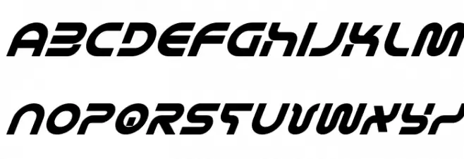 Yukon Tech Semi-Bold Italic फ़ॉन्ट लोअरकेस