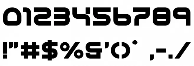 Yukon Tech Semi-Bold Font OTHER CHARS