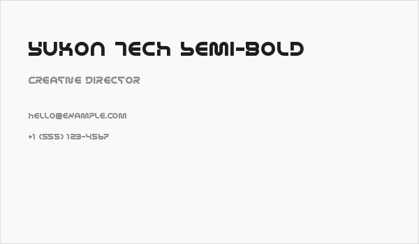 Yukon Tech Semi-Bold Business Card