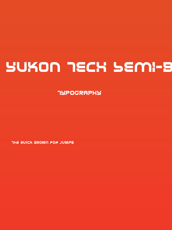 Yukon Tech Semi-Bold Poster