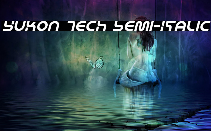 Yukon Tech Semi-Italic Font examples