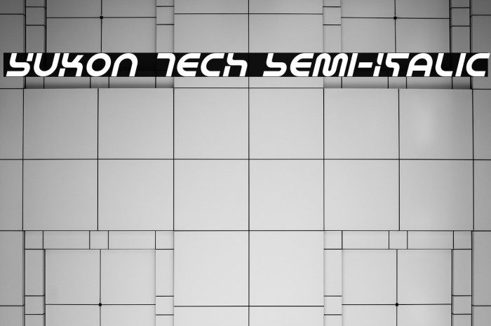 Yukon Tech Semi-Italic Font examples