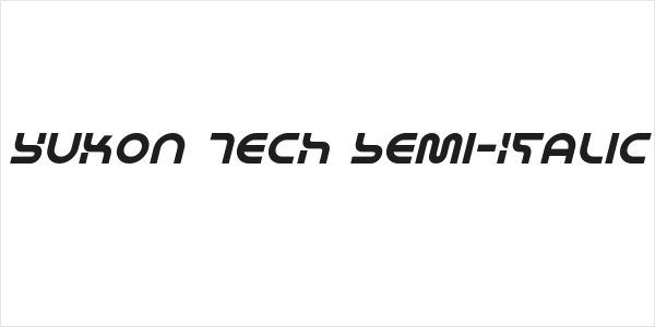 Yukon Tech Semi-Italic Logo