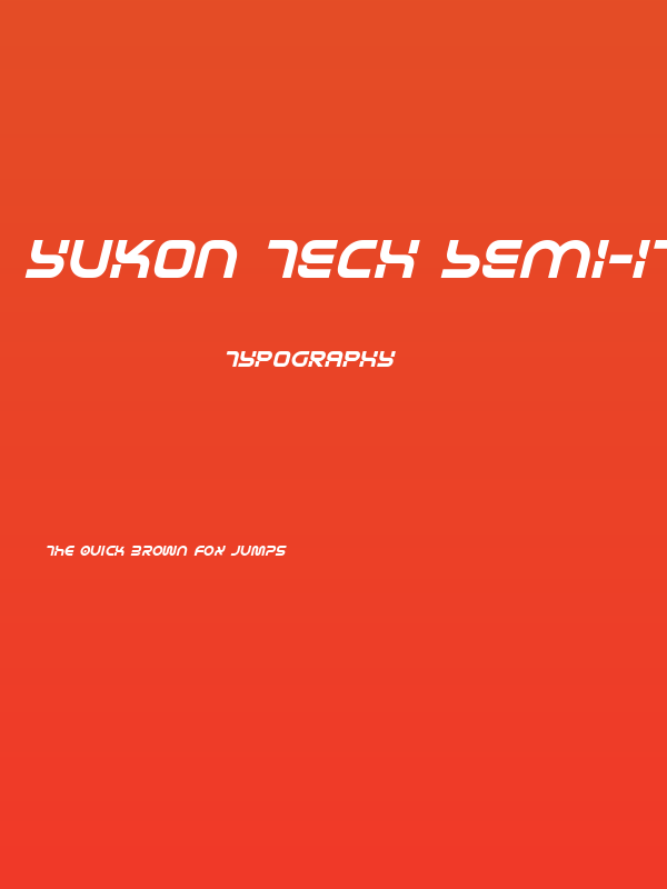 Yukon Tech Semi-Italic Poster