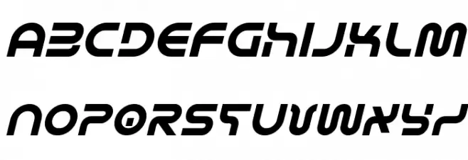 Yukon Tech Semi-Italic フォント 小文字