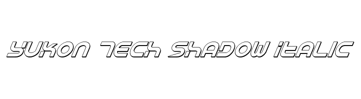 Yukon Tech Shadow Italic  नि: शुल्क फ़ॉन्ट्स डाउनलोड