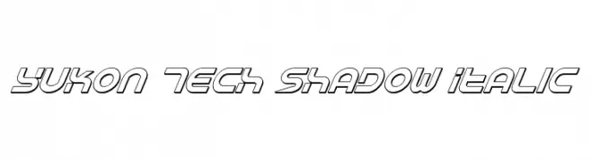Yukon Tech Shadow Italic  免费字体下载