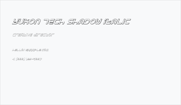 Yukon Tech Shadow Italic Business Card